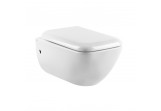 Bowl wc hanging Gessi Goccia 35.5 x 54cm white with soft-close WC seat drain poziomy