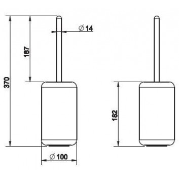 Toilet brush wall mounted Gessi Goccia white finish chrome- sanitbuy.pl