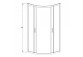 Quadrant shower enclosure Radaway Premium Plus A 1900 door sliding 85x85 cm chrome transparent glass - sanitbuy.pl