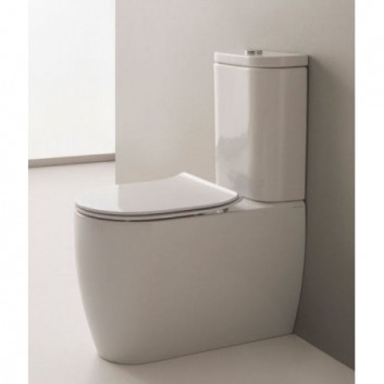 Cistern WC kompaktowy Scarabeo Moon white 36x15x44cm- sanitbuy.pl