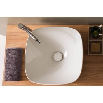 Countertop washbasin Scarabeo Moon 42x42cm white- sanitbuy.pl