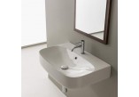 Washbasin wall mounted Scarabeo Moon 70x45cm white without overflow, with hole na baterie - sanitbuy.pl