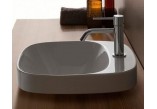 Recessed washbasin Scarabeo Moon 42x42cm white without overflow, with tap hole- sanitbuy.pl