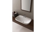 Recessed washbasin Scarabeo Moon 42x42cm white without overflow, with tap hole- sanitbuy.pl