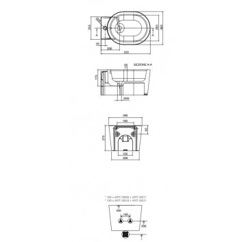 Bowl WC hanging Scarabeo Bucket CLEAN FLUSH 53,5x36cm, white- sanitbuy.pl