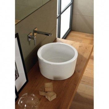 Countertop washbasin Scarabeo Bucket 35x22 cm white- sanitbuy.pl