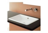 Recessed washbasin Scarabeo Gaia-Tech-Miky 56x39,5 cm, z overflow, without hole na baterie, white