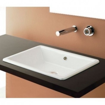 Recessed washbasin Scarabeo Gaia-Tech-Miky 56x39,5x15,5 cm, white- sanitbuy.pl