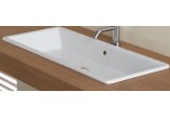 Recessed washbasin Scarabeo Gaia-Tech-Miky 56x39,5 cm, z overflow, without hole na baterie, white- sanitbuy.pl