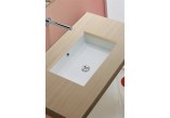 Recessed washbasin Scarabeo Gaia-Tech-Miky 87,5x39,5 cm, z overflow, without hole na baterie, white- sanitbuy.pl