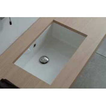 Under-countertop washbasin Scarabeo Gaia-Tech-Miky 40x32 z overflow white- sanitbuy.pl