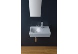 Wall-hung washbasin Scarabeo Cube 42x24cm white without overflow, with hole na baterie - sanitbuy.pl