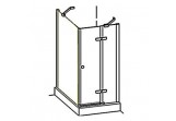 Side panel Huppe Enjoy Pure 100 cm, montaż on the floor, matt silver profile, transparent glass with coating Anti - Plaque