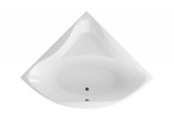 Bathtub Excellent Glamour corner 140,5x140,5 cm acrylic symmetric, white 