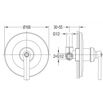 Shower mixer Omnires Armance chrome - sanitbuy.pl