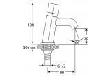 Washbasin faucet czasowa Omnires Y height 13,4cm chrome