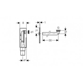 Geberit Set drain umywalkowy, wall mounted, white- sanitbuy.pl