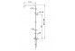 Shower system Omnires Darling wall mounted chrome height 80-115cm- sanitbuy.pl