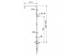 Shower system Omnires Darling wall mounted chrome height 108cm