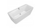 Bathtub freestanding Villeroy&Boch Squaro, 180x80 cm, system waste and overflow, Weiss Alpin- sanitbuy.pl