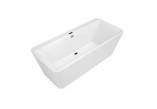 Bathtub freestanding Villeroy&Boch Squaro Edge 12, 180X80 cm, with cover, system waste and overflow, Weiss Alpin- sanitbuy.pl