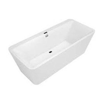 Bathtub freestanding Villeroy&Boch Squaro Edge 12, 180X80 cm, with cover, system waste and overflow, Weiss Alpin- sanitbuy.pl