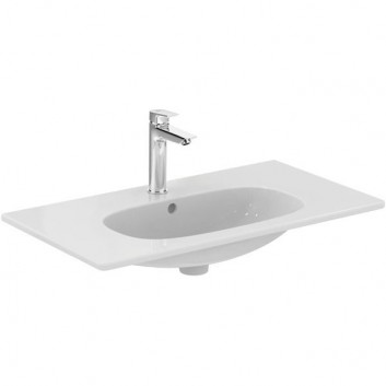 Washbasin Ideal Standard Tesi 80 cm z powierzchniami bocznymi white with tap hole- sanitbuy.pl