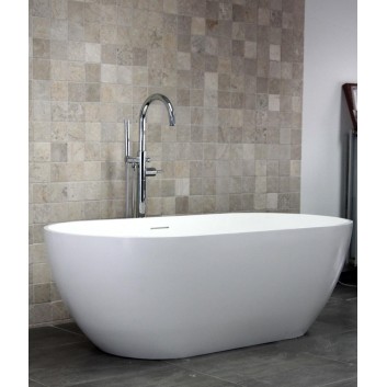 Bathtub freestanding Riho Bilbao 170x80cm white z overflow- sanitbuy.pl