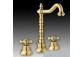 Washbasin faucet Giulini Giovanni Odessa 3-hole with pop-up waste złota- sanitbuy.pl