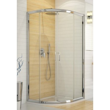 Quadrant shower enclosure Sanplast KP4/TX5B-80, glass transparent, silver profile mat- sanitbuy.pl
