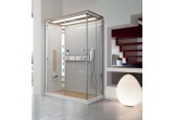 Shower cabin Novellini Nexis 1 rectangular with roof and rainfall 120x80x209 cm, right, white