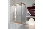 Shower cabin Novellini Nexis 1 rectangular with roof and rainfall 120x80x209 cm, left, white