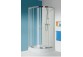 Corner shower cabin Sanplast KP4/TX5b+BPza semicircular wraz with shower tray, h.2030 mm, transparent glass, silver profile shiny- sanitbuy.pl