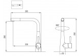 Kitchen faucet Art Platino Miros single lever kitchen with pull-out spray, chrome- sanitbuy.pl