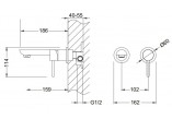 Washbasin faucet Blue Water Icona single lever concealed, chrome- sanitbuy.pl