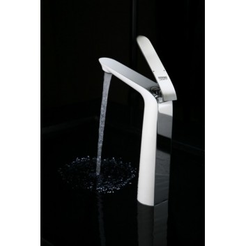 Washbasin faucet tall Art Platino Emira Single lever height 28cm chrome/white - sanitbuy.pl