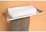 Shelf for towels with railing, Art Platino Rok chrome 