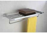 Shelf for towels with railing, Art Platino Panama chrome - sanitbuy.pl