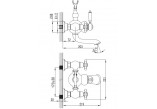 Bath tap Art Platino Nikolas two-handle wall mounted, chrome - sanitbuy.pl