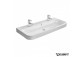 Vanity washbasin Duravit Happy D.2 polished 120x50,5 cm, z dwoma holes for mixer, z overflow, white - sanitbuy.pl