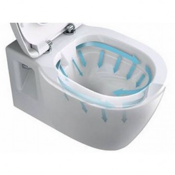 Wall-hung wc WC Ideal Standard 36,5x54 cm Connect Rimles Aquablade white- sanitbuy.pl