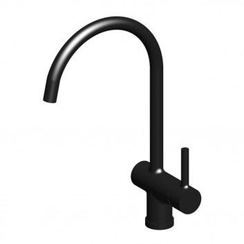 Sink mixer Zucchetti Pan single lever wylewką rotating, black mat- sanitbuy.pl