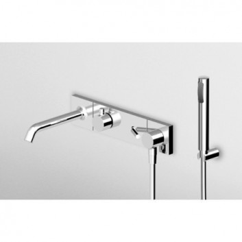 Bath tap Zucchetti Pan concealed wirh spray black- sanitbuy.pl