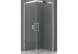 Shower cabin Novellini Rose Rosse A 82-85x200 cm corner , silver profile, transparent glass- sanitbuy.pl