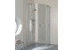 Cabin ćwierćkolista, Kermi Raya hinged door, glass transparent KermiClean, profile srebrne 80x80x200 - sanitbuy.pl