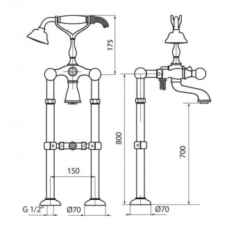 Bath tap stoąca Giulini G. chrome - sanitbuy.pl