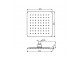 Shower head square Excellent 20x20cm slim - sanitbuy.pl