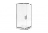 Quadrant shower enclosure Excellent Actima Seria 600 - transparent glass, profil chrome shine - 90x90cm
