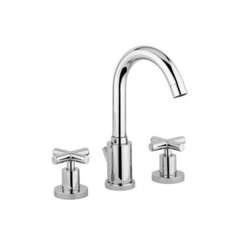Washbasin faucet 3- hole Giulini Giovanni G3 with pop-up waste chrome- sanitbuy.pl