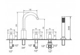 5-hole bath mixer Giulini Giovanni G3 complete chrome